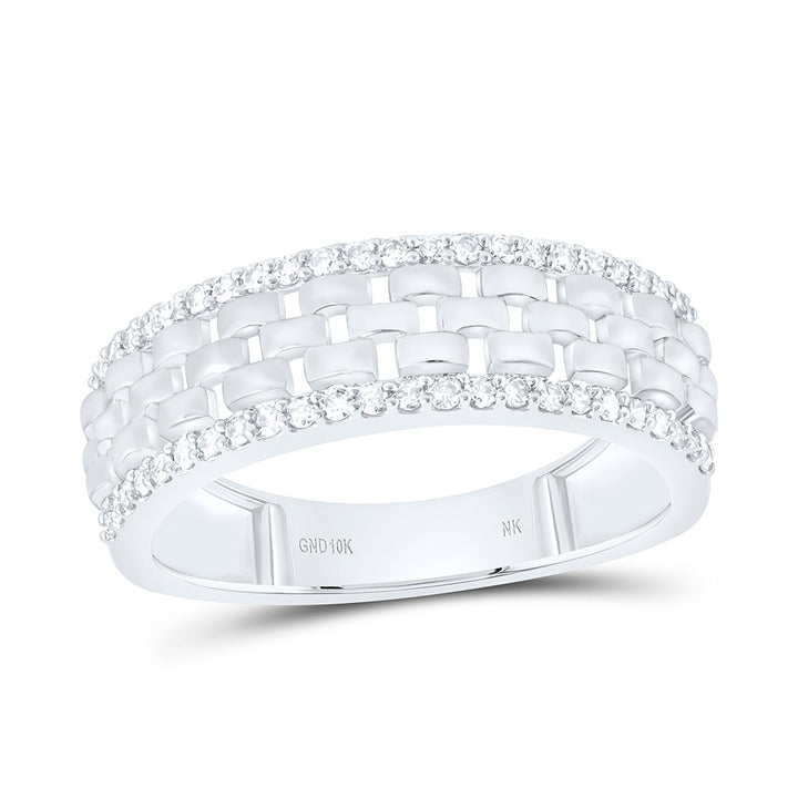 3/8CTW-NAT DIA NK MENS BAND Daisy Joyeria