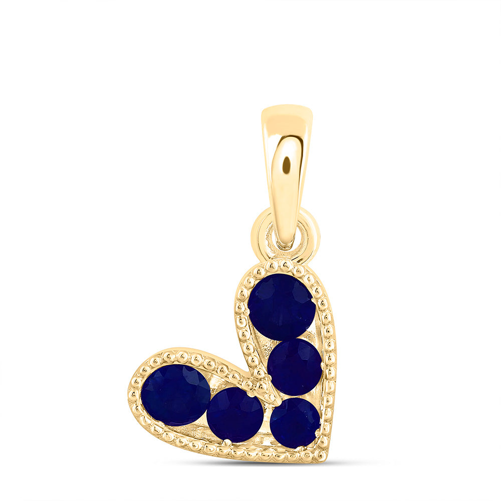 1/3CTW-RD-BS NAT GEM HEART PENDANT Daisy Joyeria