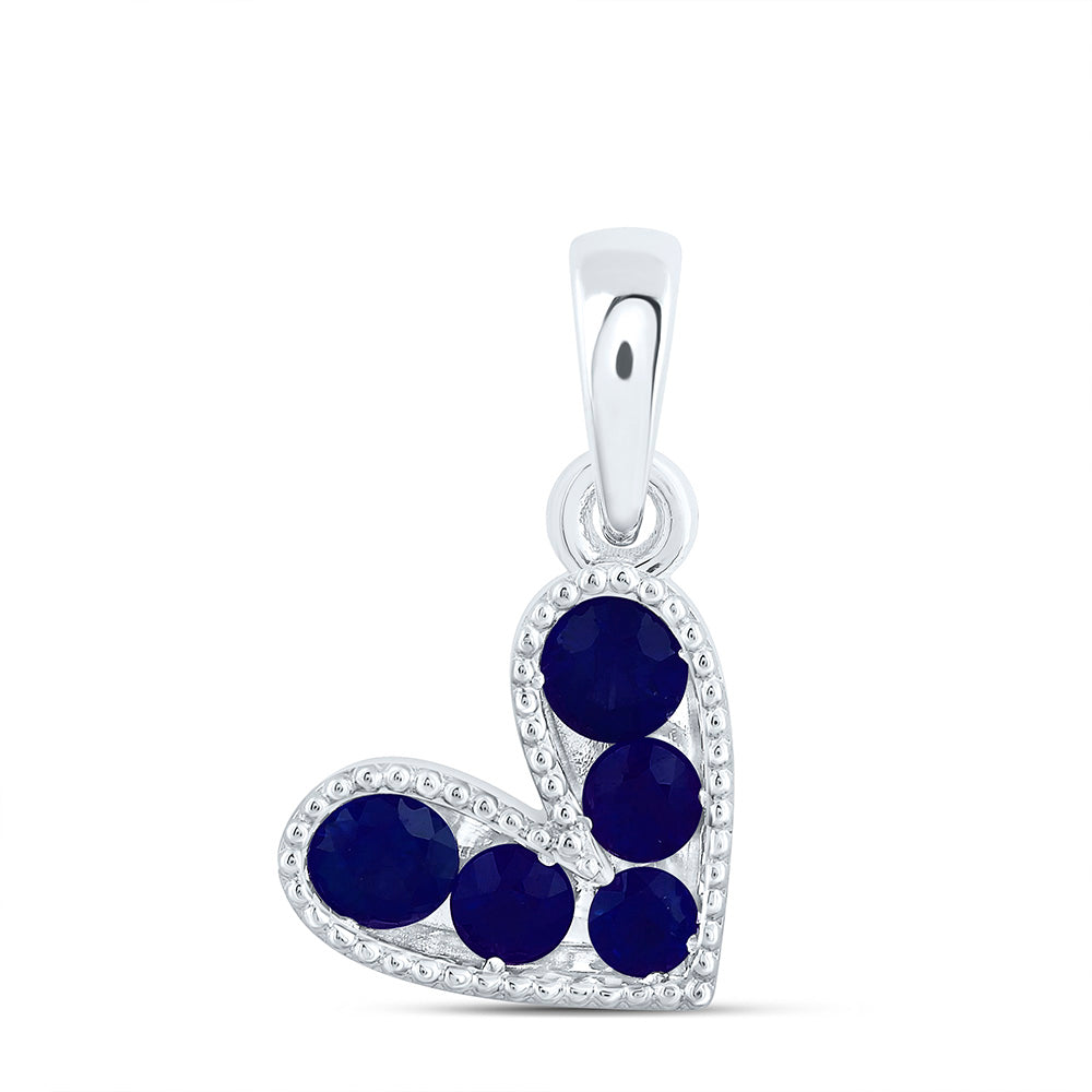 1/3CTW-RD-BS NAT GEM HEART PENDANT Daisy Joyeria