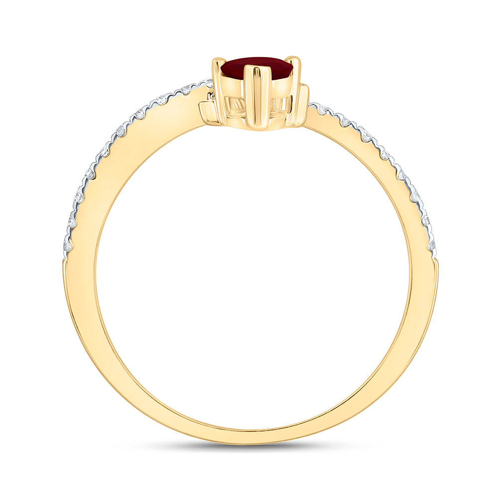 1/6CTW-NAT DIA ANA M 6X4MM-PS-RU NAT GEM PEAR RING Daisy Joyeria