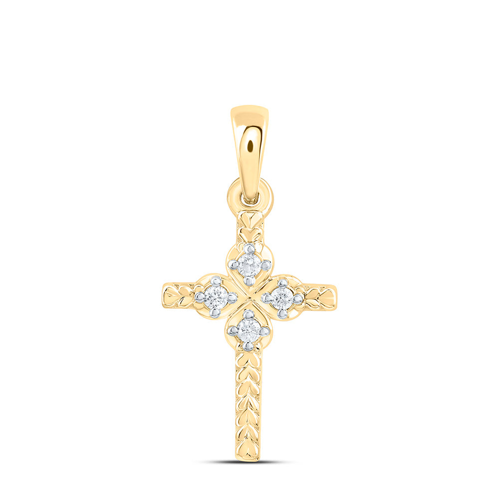 1/20CTW-NAT DIA CN GIFT CROSS PENDANT Daisy Joyeria