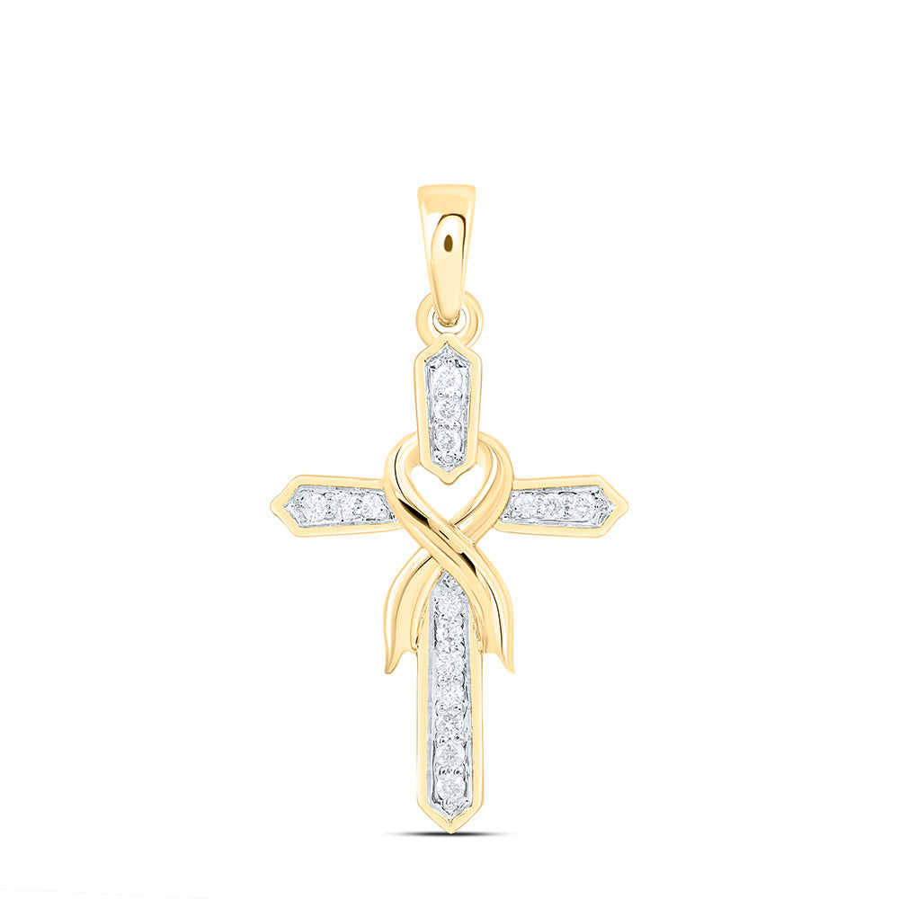 1/10CTW-NAT DIA CN GIFT CROSS PENDANT Daisy Joyeria