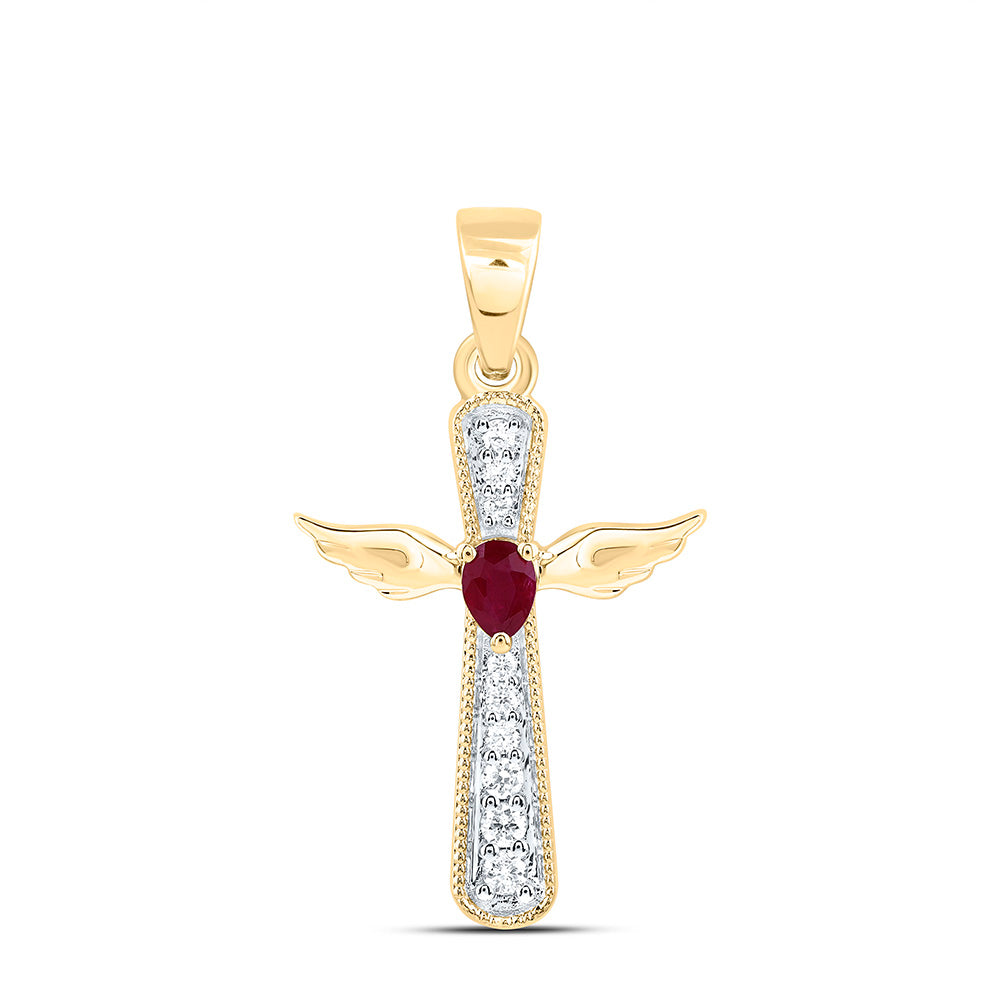 1/12CTW-NAT DIA ANA M 3.5X2.40MM PS-RU NAT GEM CROSS PENDANT Daisy Joyeria