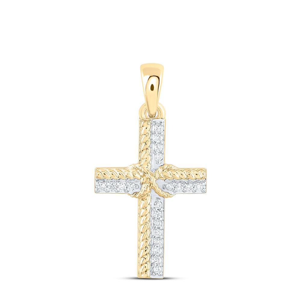 1/12CTW-NAT DIA CN GIFT CROSS PENDANT Daisy Joyeria