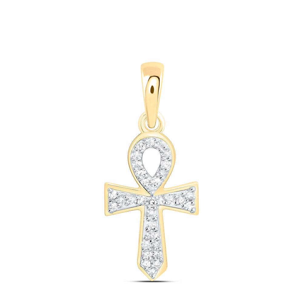 1/10CTW-NAT DIA NK GIFT CROSS PENDANT Daisy Joyeria