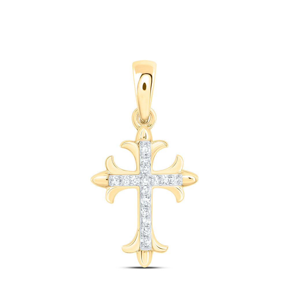1/20CTW-NAT DIA NK GIFT CROSS PENDANT Daisy Joyeria