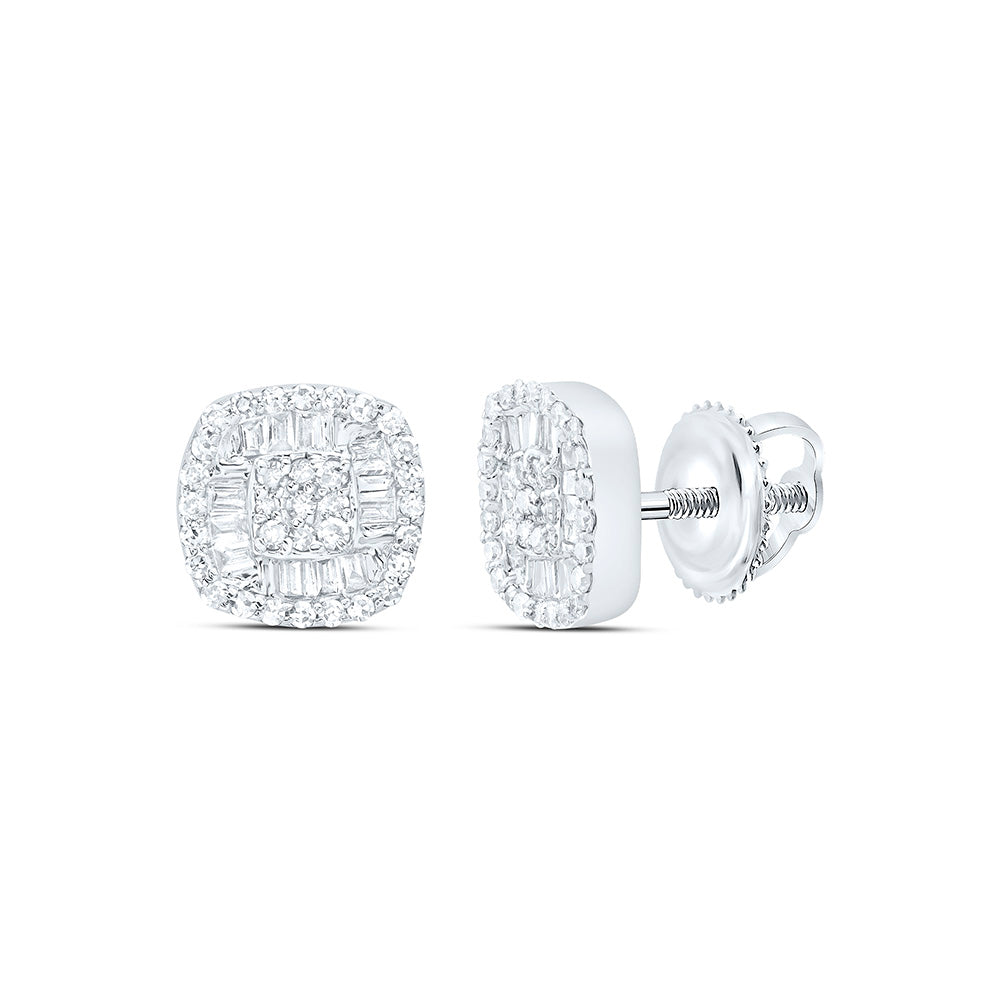 1/3CTW-NAT DIA NK FASHION CUSHION EARRING Daisy Joyeria