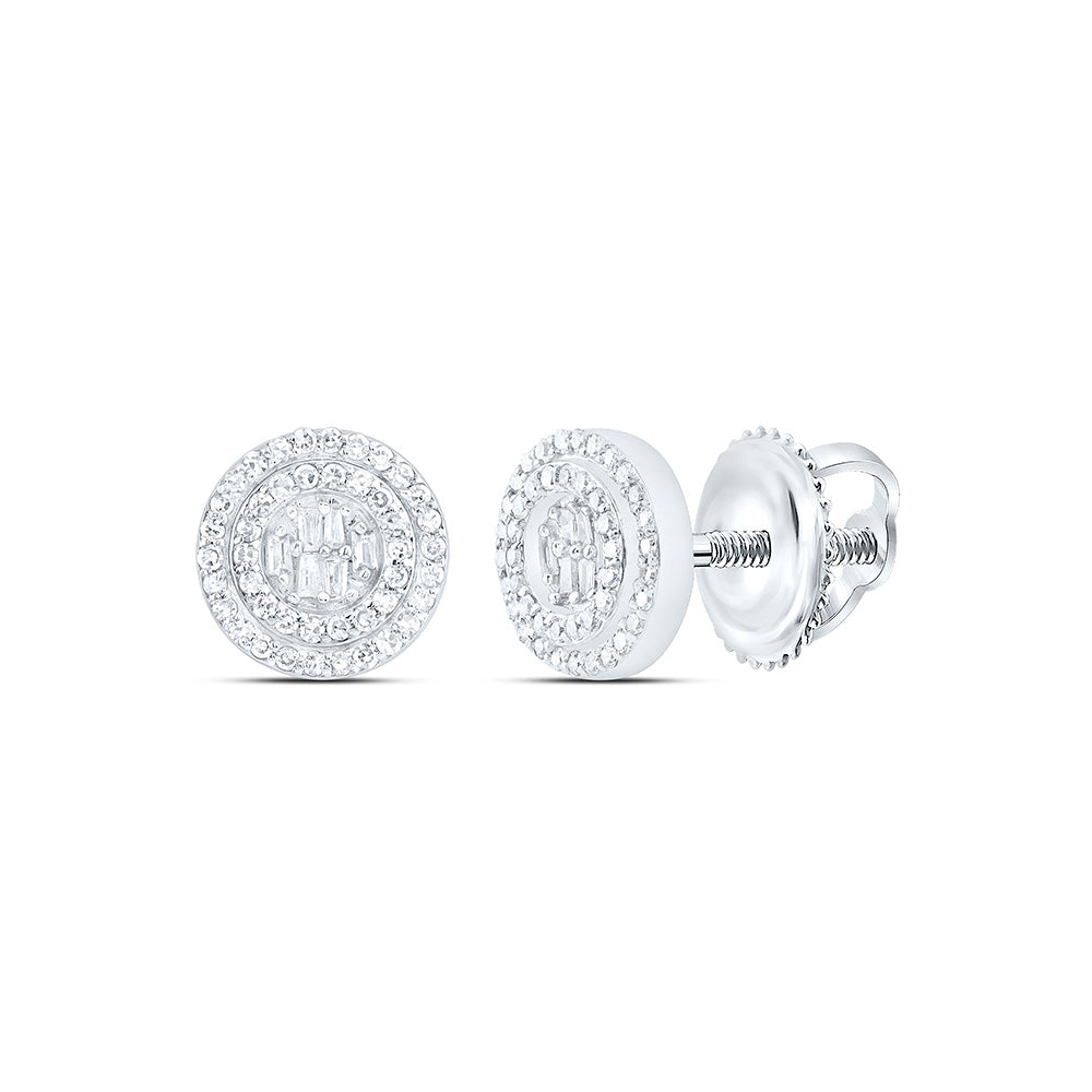 1/3CTW-NAT DIA NK FASHION ROUND EARRING Daisy Joyeria