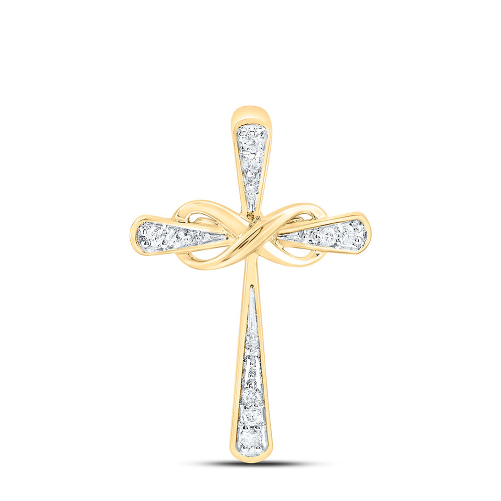 1/20CTW-NAT DIA CN FASHION CROSS PENDANT Daisy Joyeria