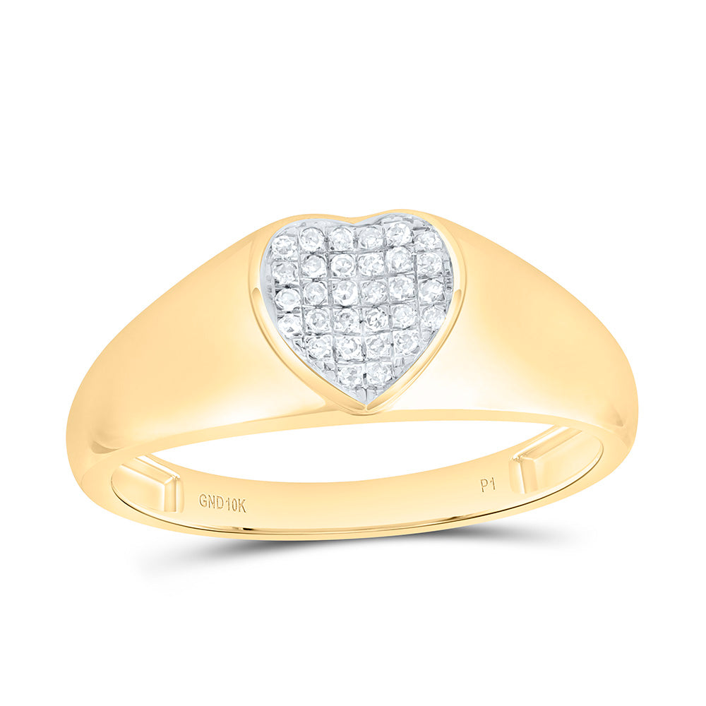 1/10CTW-NAT DIA P1 GIFT HEART RING Daisy Joyeria