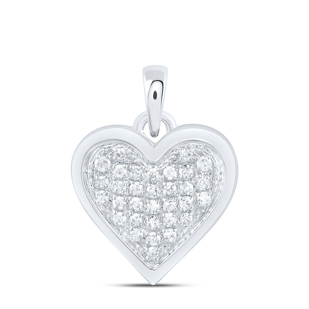 1/10CTW-NAT DIA P1 GIFT HEART  PENDANT Daisy Joyeria