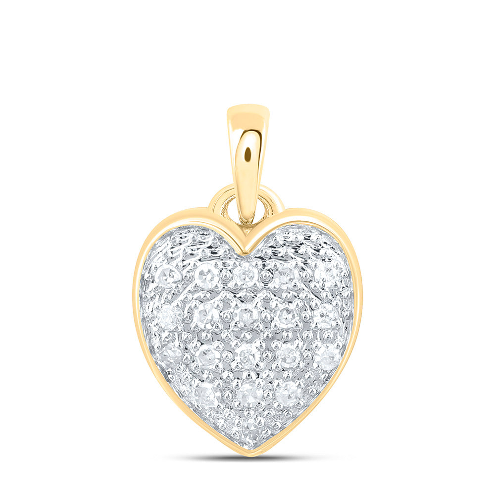 1/20CTW-NAT DIA P1 GIFT HEART  PENDANT Daisy Joyeria
