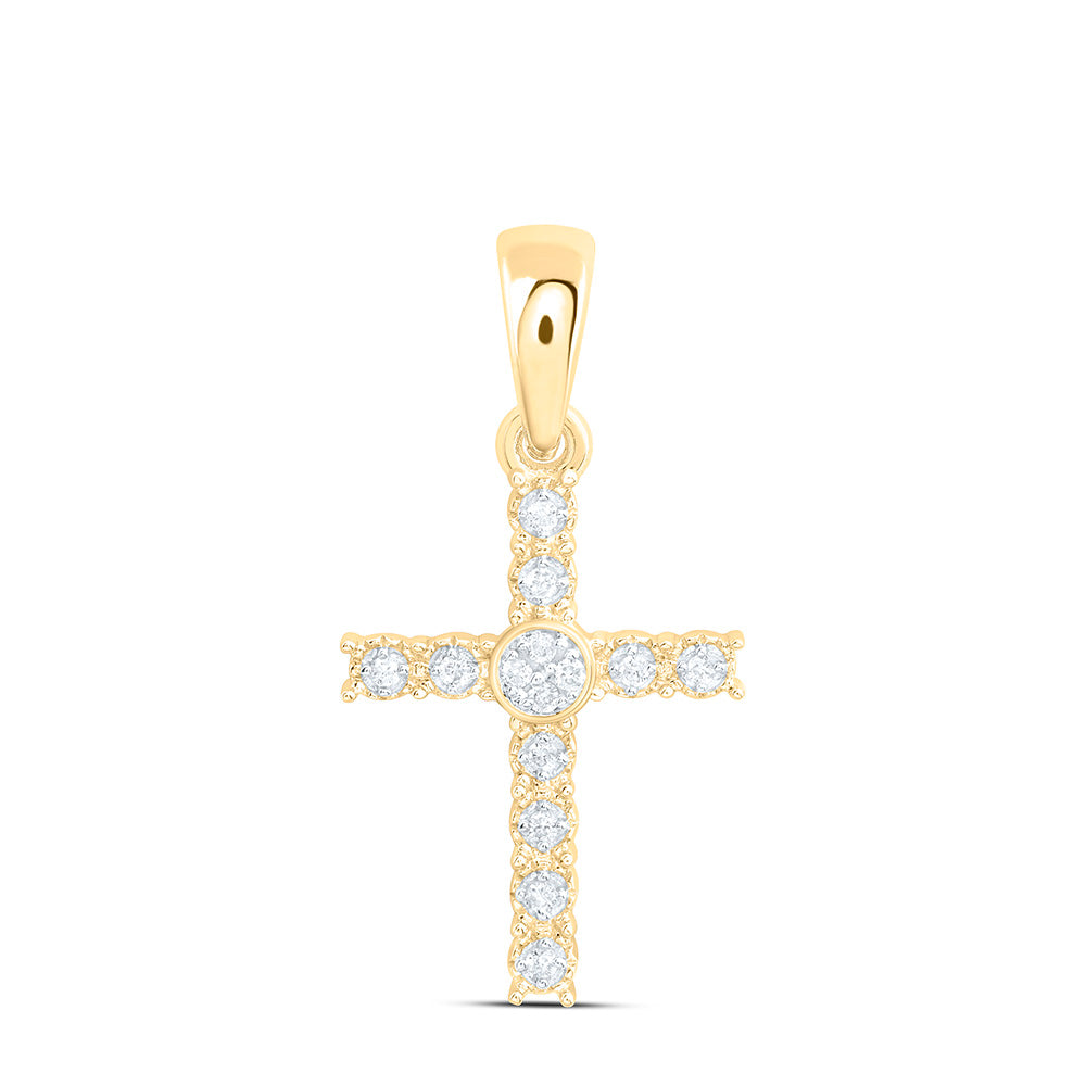 1/20CTW-NAT DIA CN GIFT CROSS PENDANT Daisy Joyeria