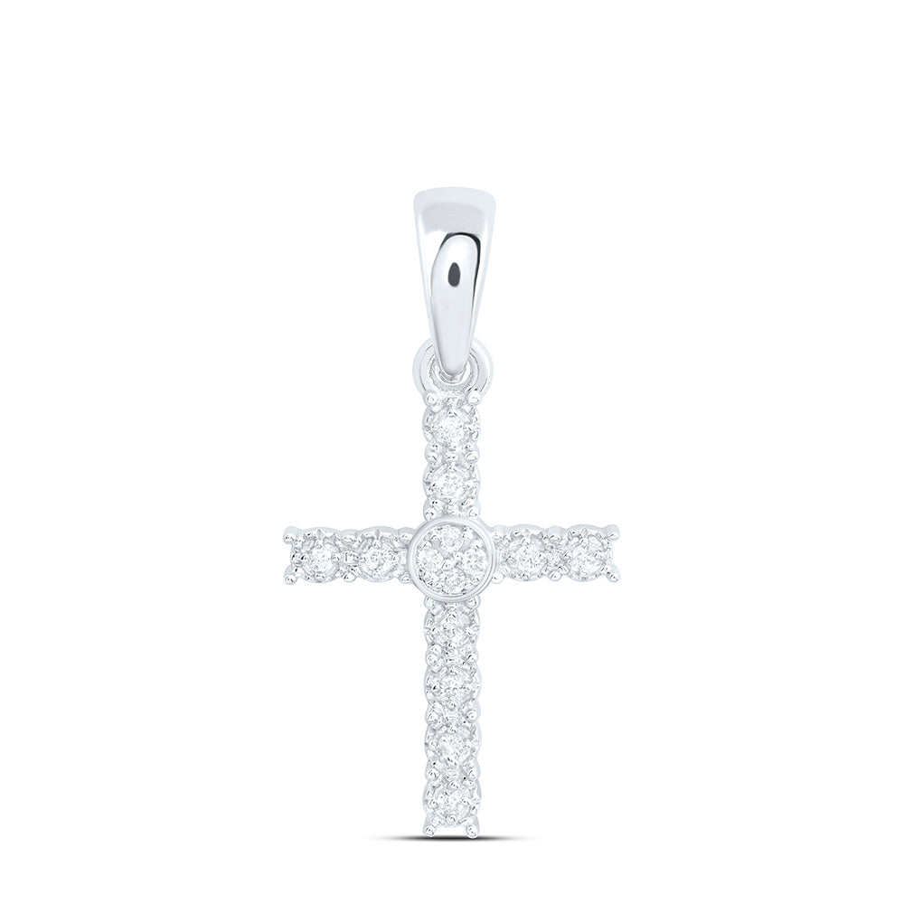 1/20CTW-NAT DIA CN GIFT CROSS PENDANT Daisy Joyeria