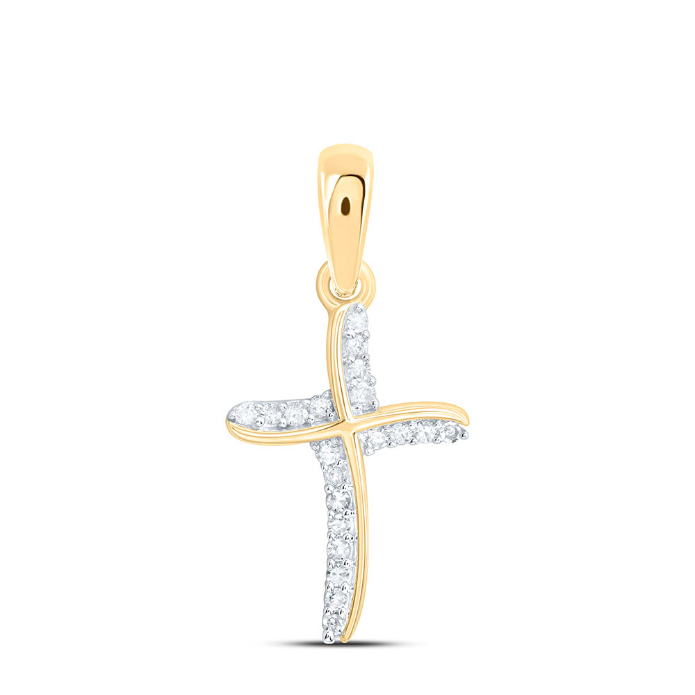1/12CTW-NAT DIA P1 GIFT CROSS PENDANT Daisy Joyeria