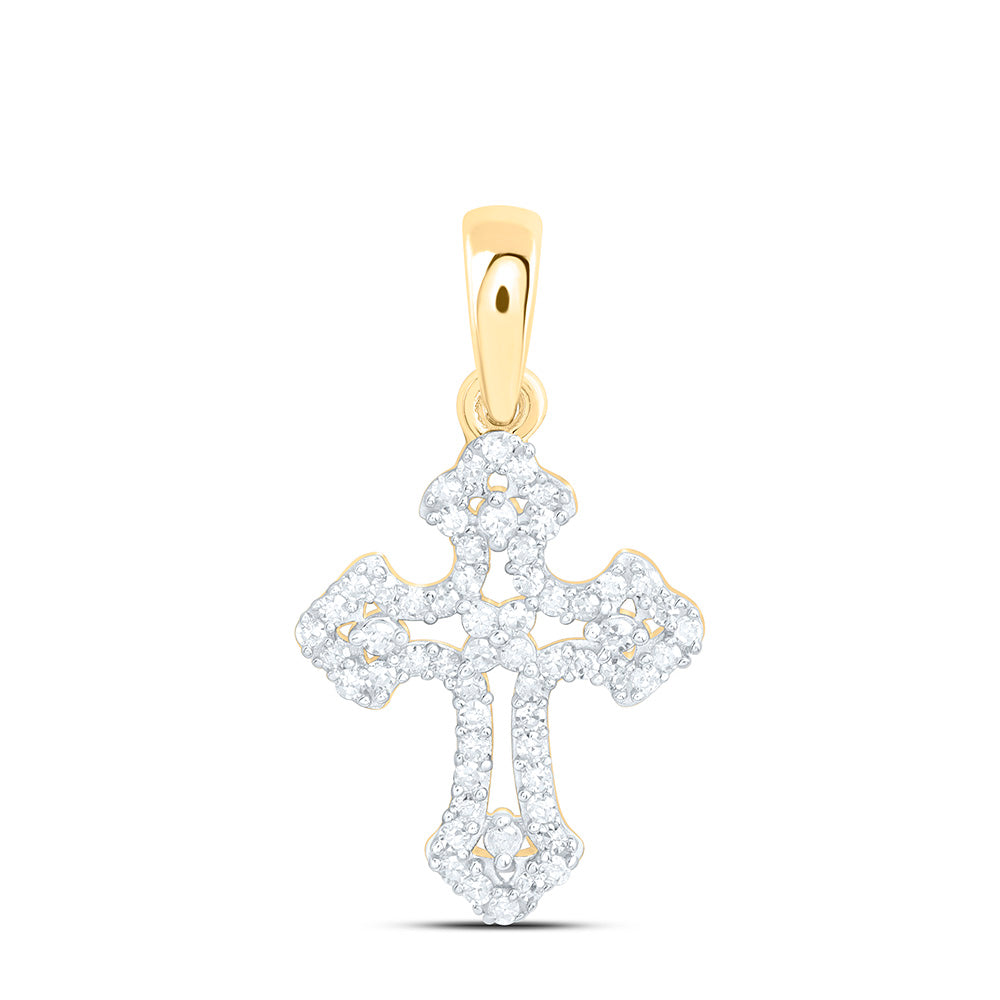1/5CTW-NAT DIA P1 GIFT CROSS PENDANT Daisy Joyeria