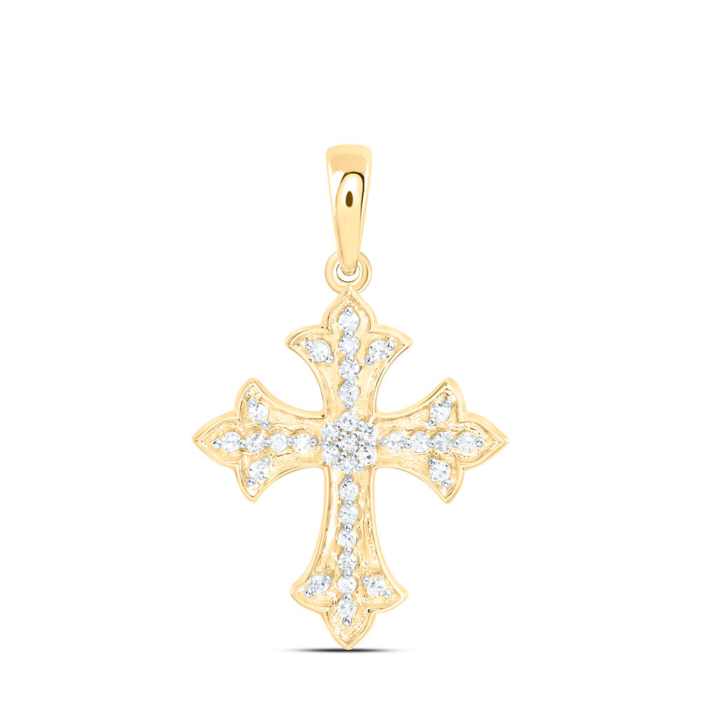 1/8CTW-NAT DIA P1 GIFT CROSS PENDANT Daisy Joyeria