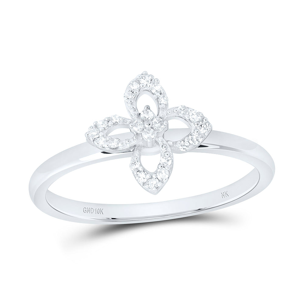 1/12CTW-NAT DIA NK FASHION FLOWER RING Daisy Joyeria
