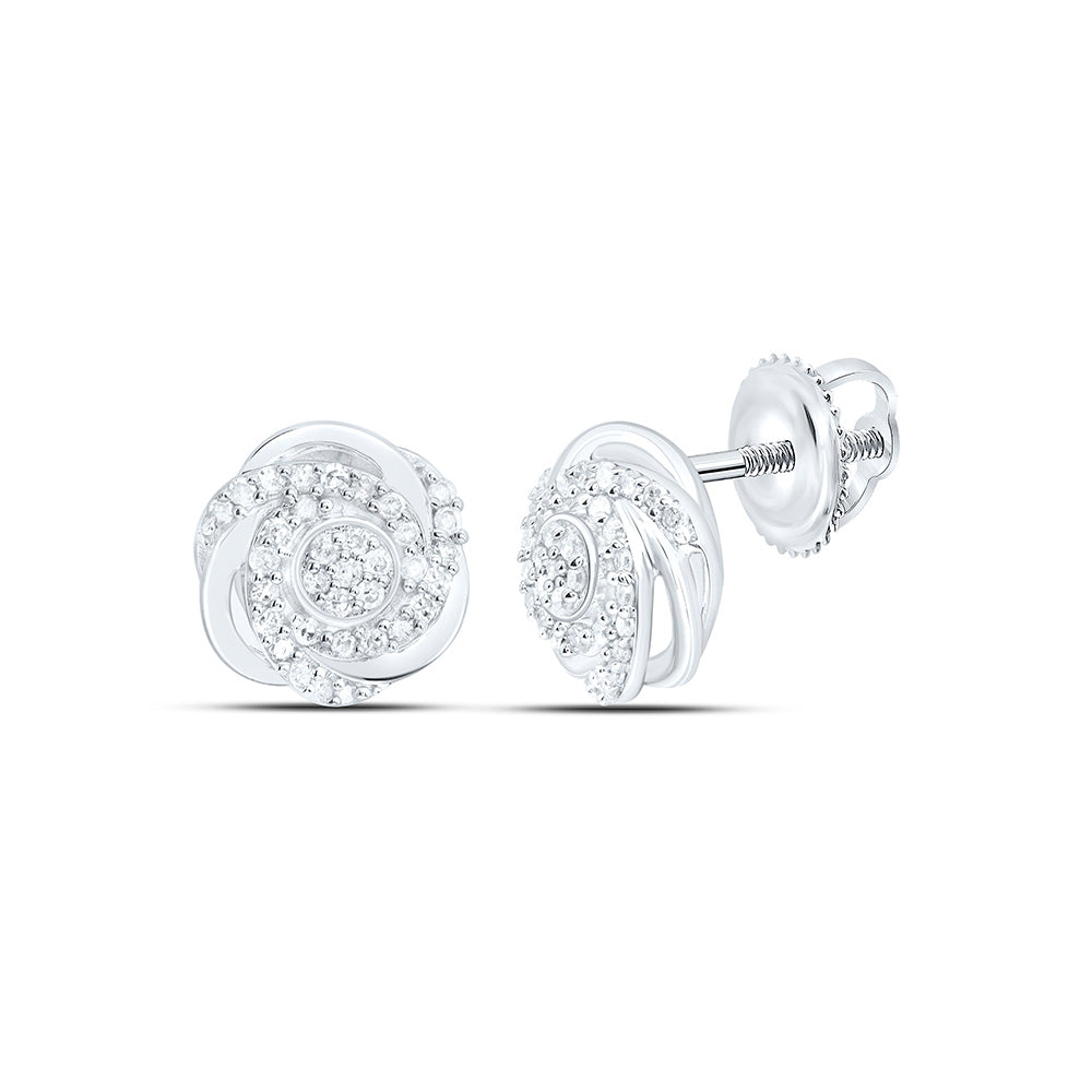 1/5CTW-NAT DIA P1 GIFT FLOWER EARRING Daisy Joyeria