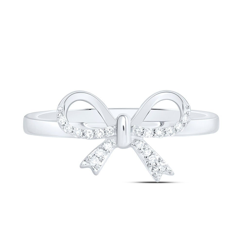 1/12CTW-NAT DIA NK GIFT BOW RING Daisy Joyeria