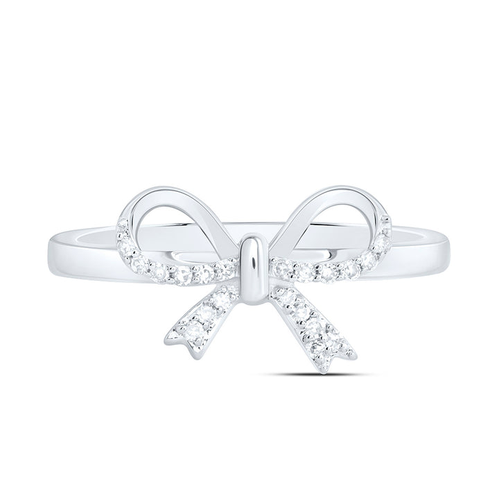1/12CTW-NAT DIA NK GIFT BOW RING Daisy Joyeria