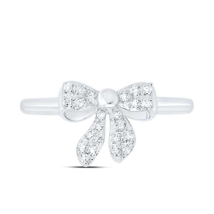1/10CTW-NAT DIA NK GIFT BOW RING Daisy Joyeria