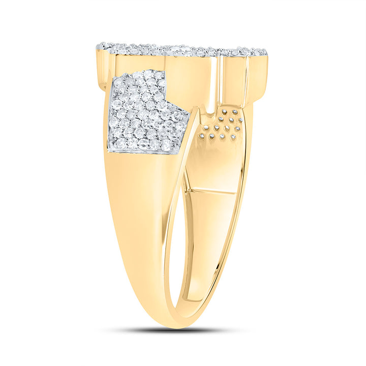 1 CTW-NAT DIA NK CROSS MENS RING Daisy Joyeria