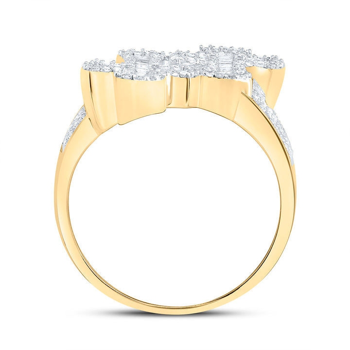 1 CTW-NAT DIA NK CROSS MENS RING Daisy Joyeria
