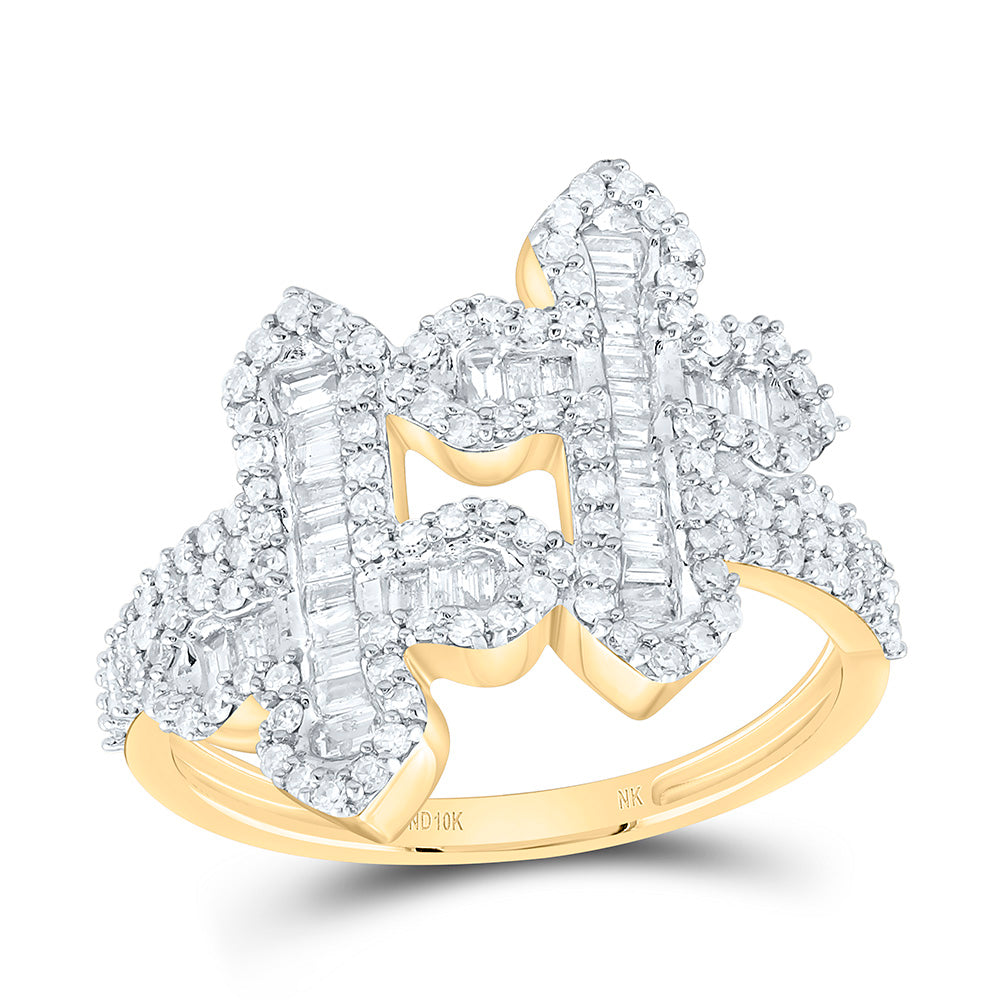 3/4CTW-NAT DIA NK FASHION CROSS RING Daisy Joyeria