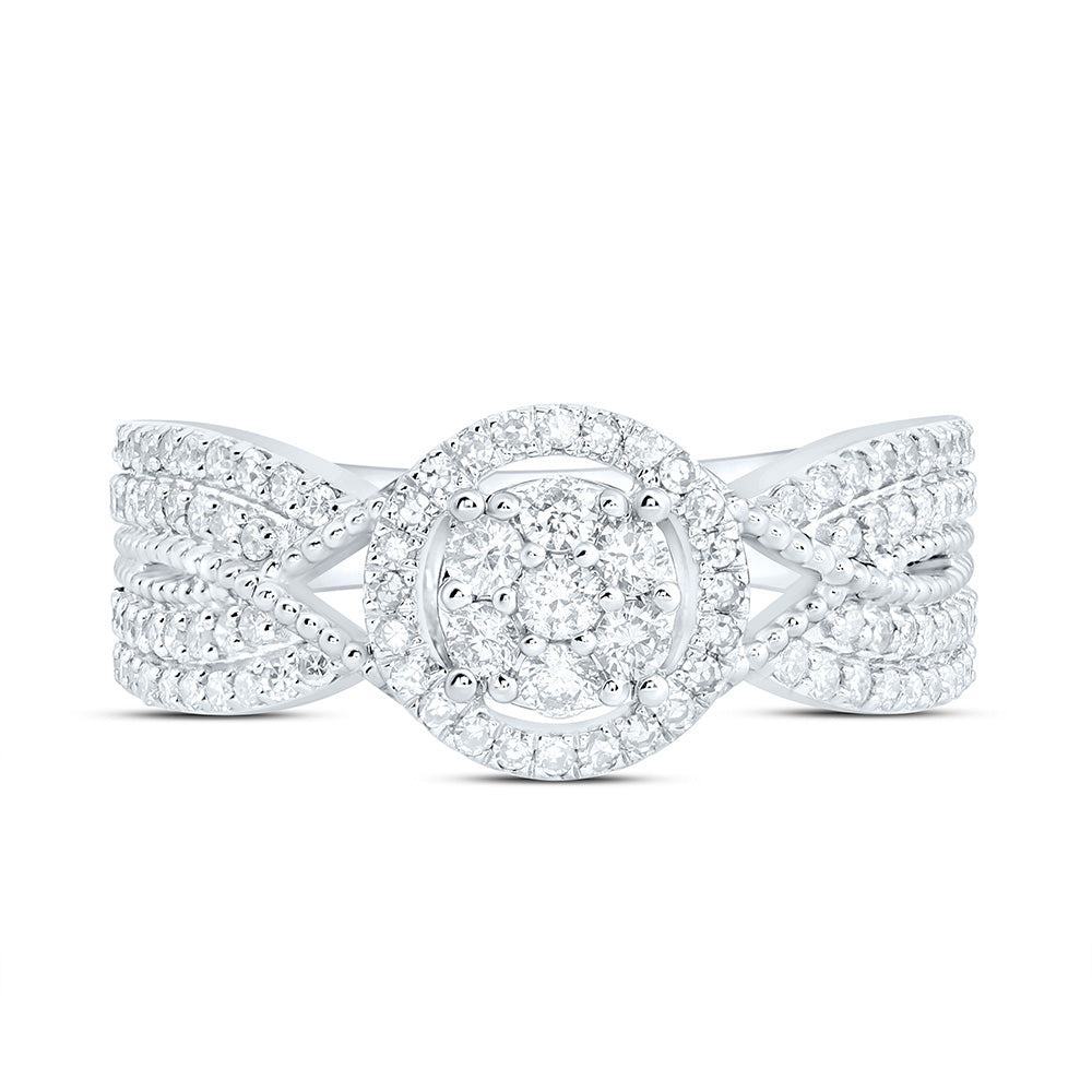 1/2CTW-NAT DIA NK FASHION ROUND RING Daisy Joyeria