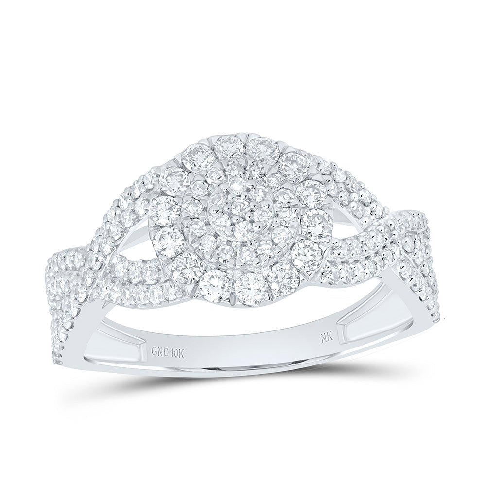 5/8CTW-NAT DIA NK FASHION ROUND RING Daisy Joyeria