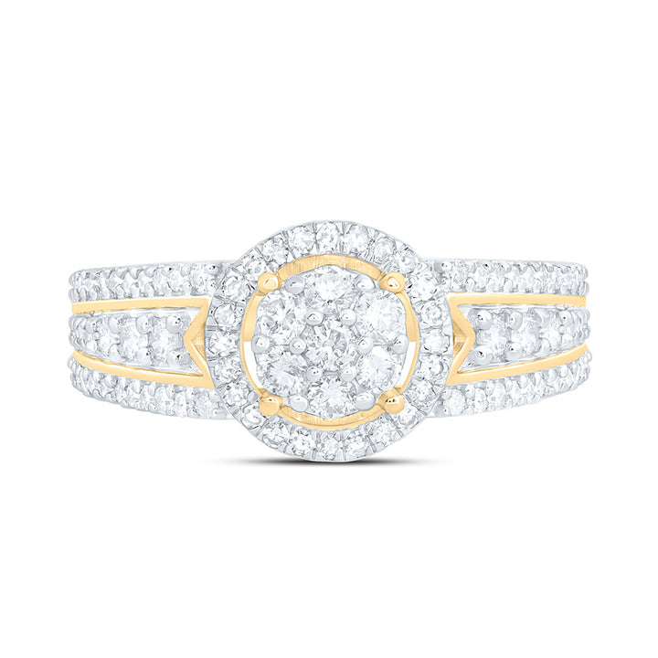 5/8CTW-NAT DIA NK FASHION ROUND RING Daisy Joyeria