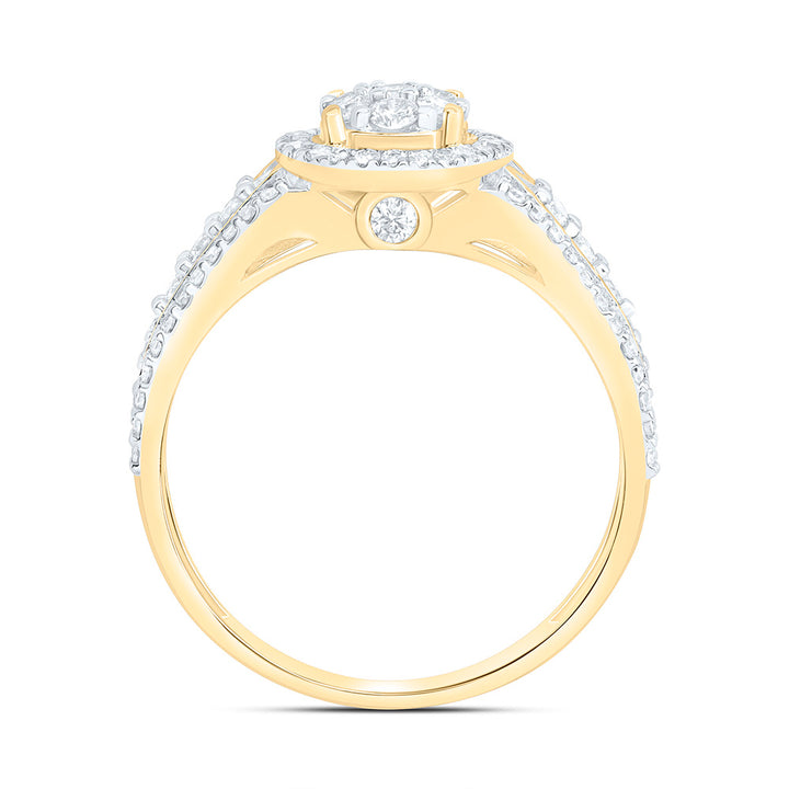 5/8CTW-NAT DIA NK FASHION ROUND RING Daisy Joyeria