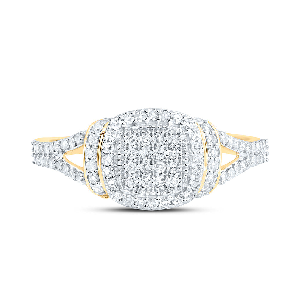 3/8CTW-NAT DIA NK FASHION CUSHION RING Daisy Joyeria