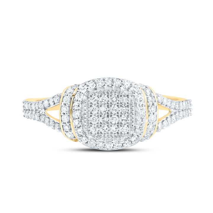 3/8CTW-NAT DIA NK FASHION CUSHION RING Daisy Joyeria