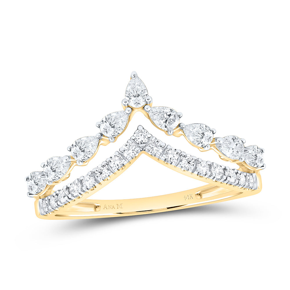 5/8CTW-NAT DIA ANA M FASHION PEAR RING Daisy Joyeria