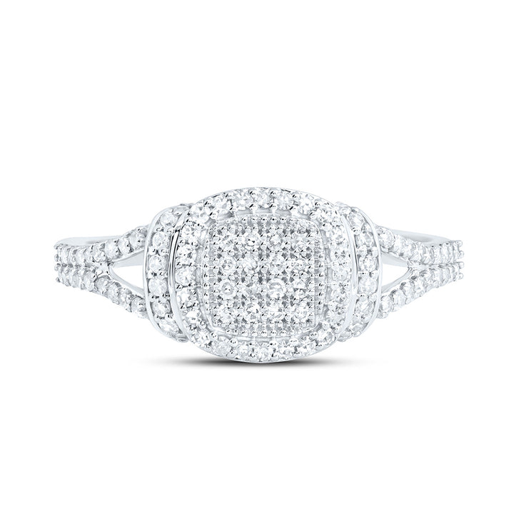 3/8CTW-NAT DIA NK FASHION CUSHION RING Daisy Joyeria
