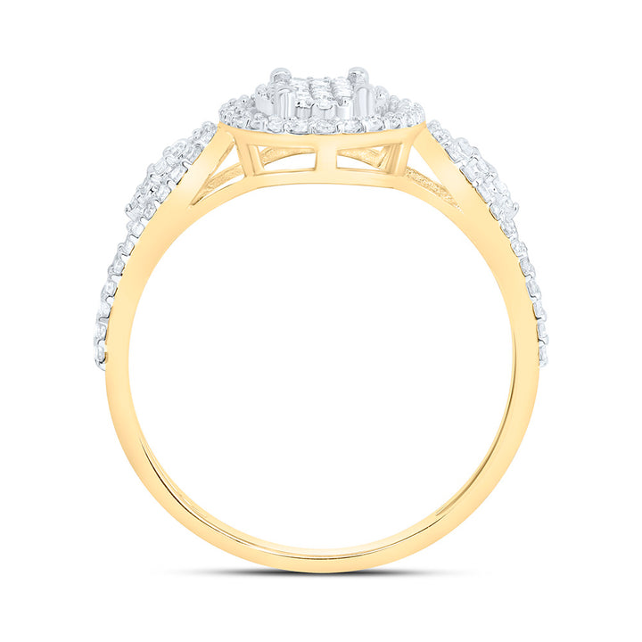 1/2CTW-NAT DIA NK FASHION OVAL RING Daisy Joyeria