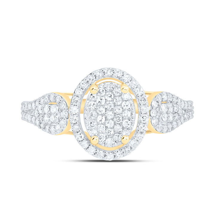 1/2CTW-NAT DIA NK FASHION OVAL RING Daisy Joyeria