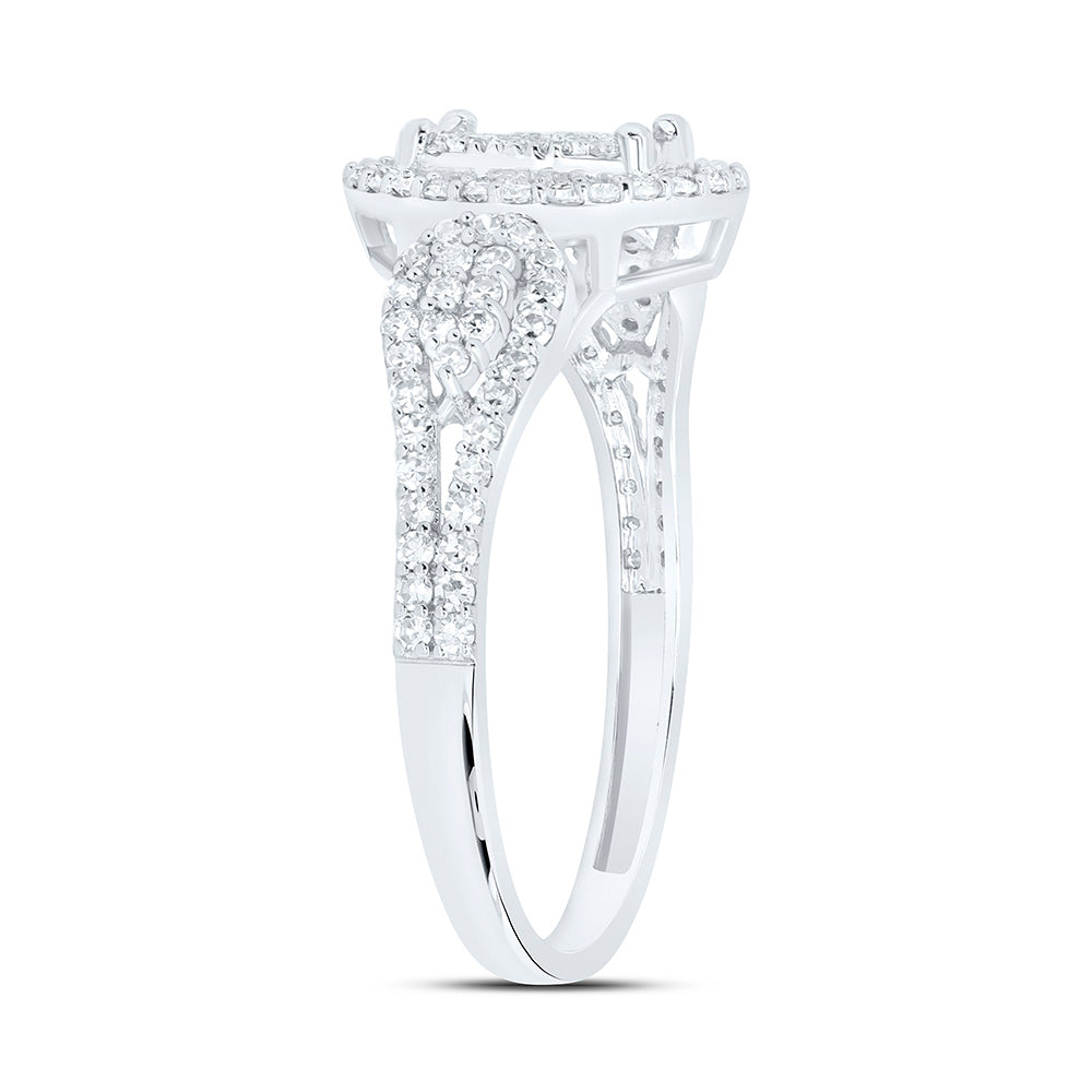 1/2CTW-NAT DIA NK FASHION OVAL RING Daisy Joyeria