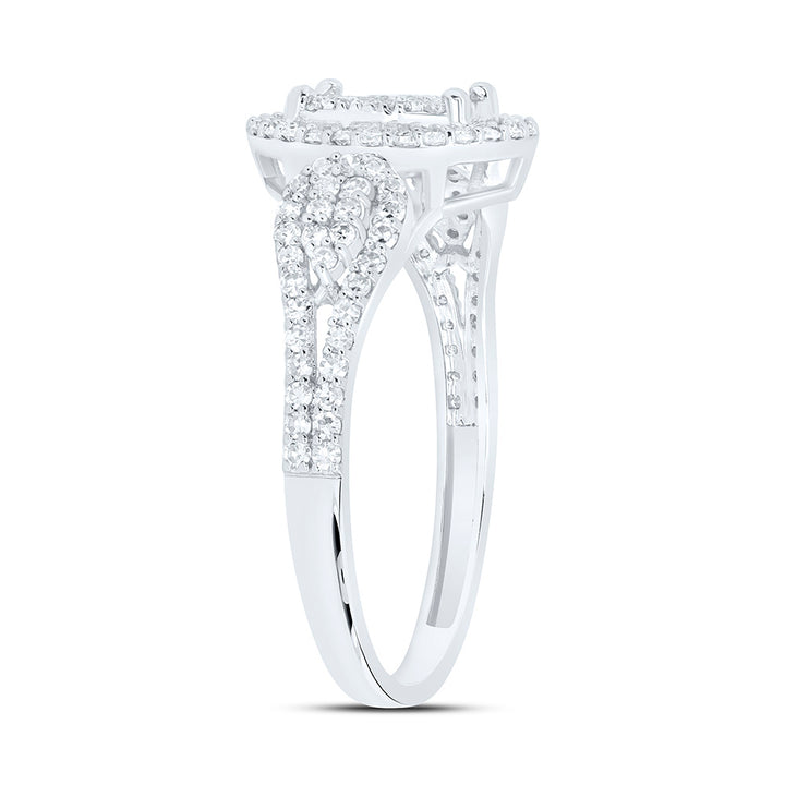 1/2CTW-NAT DIA NK FASHION OVAL RING Daisy Joyeria