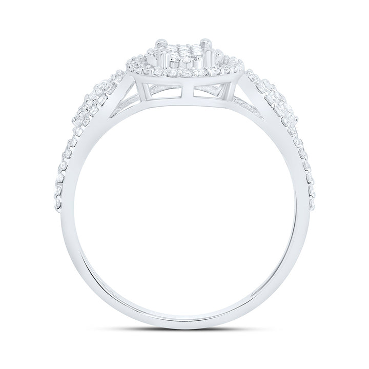 1/2CTW-NAT DIA NK FASHION OVAL RING Daisy Joyeria