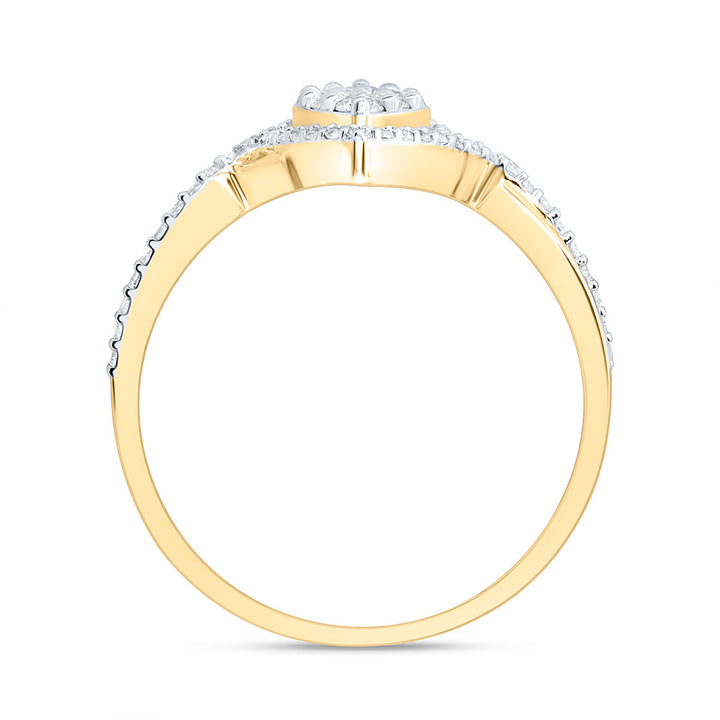 3/8CTW-NAT DIA NK FASHION MARQUISE RING Daisy Joyeria