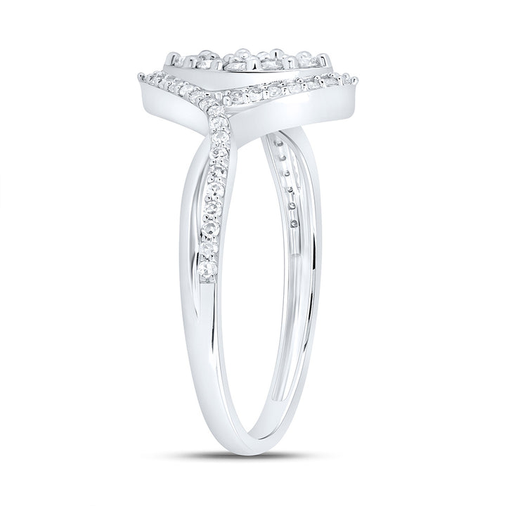 3/8CTW-NAT DIA NK FASHION MARQUISE RING Daisy Joyeria