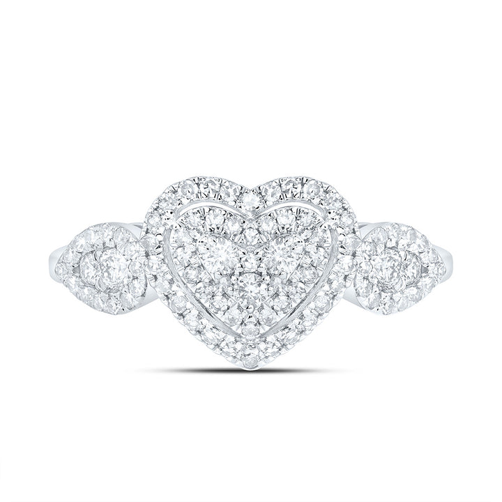 1/2CTW-NAT DIA NK FASHION HERAT RING Daisy Joyeria