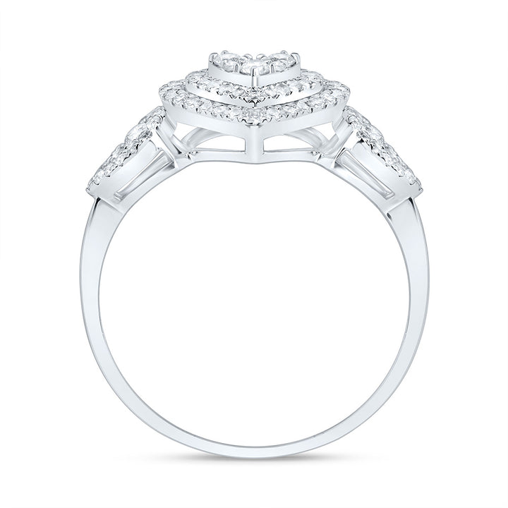 1/2CTW-NAT DIA NK FASHION HERAT RING Daisy Joyeria