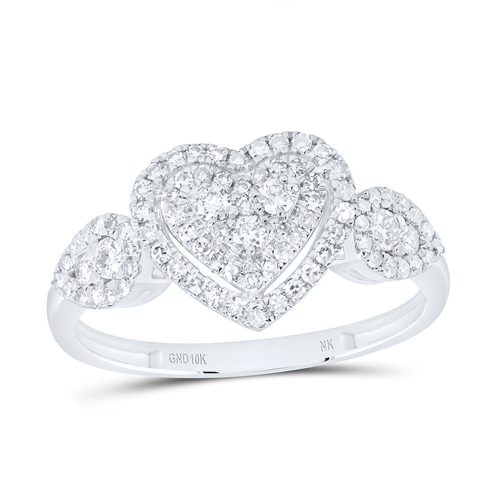 1/2CTW-NAT DIA NK FASHION HERAT RING Daisy Joyeria