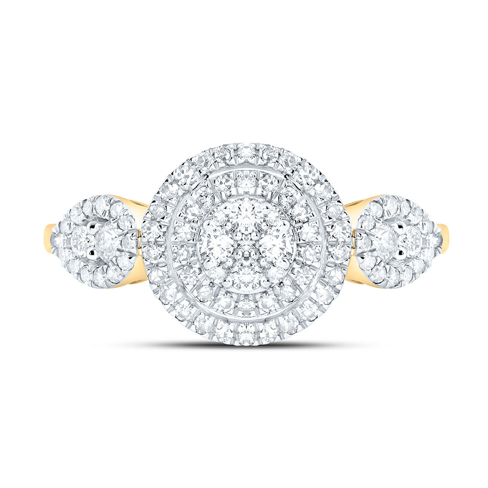 1/2CTW-NAT DIA NK FASHION ROUND RING Daisy Joyeria