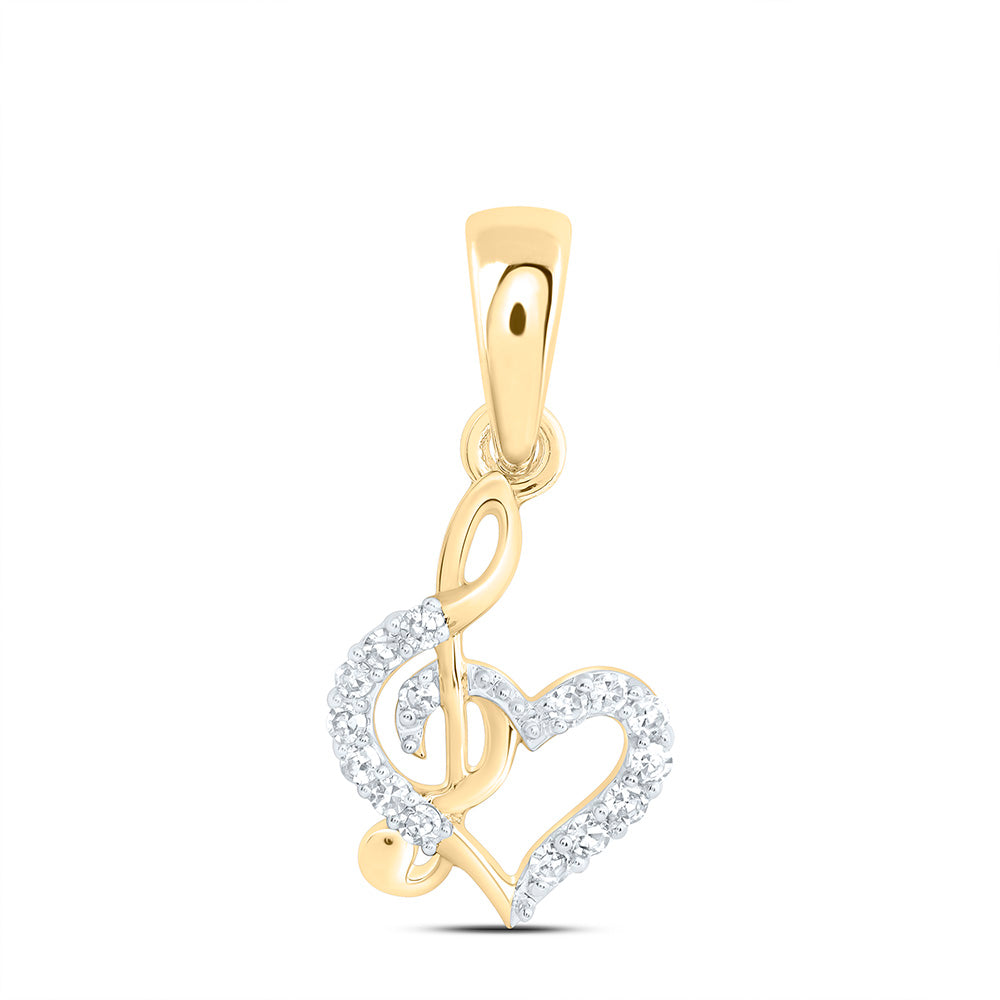 1/20CTW-NAT DIA NK GIFT HEART PENDANT Daisy Joyeria
