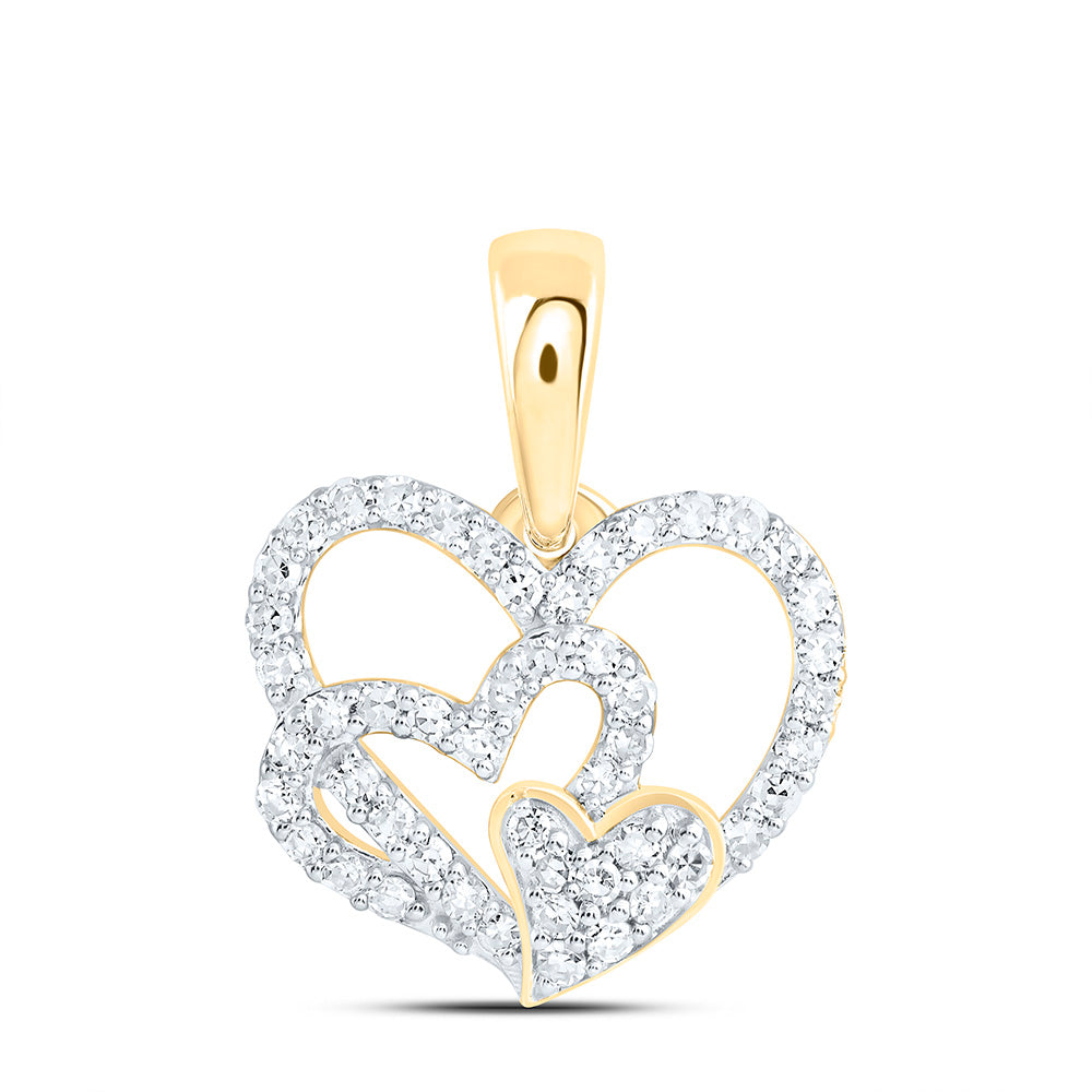 1/4CTW-NAT DIA NK FASHION HEART PENDANT Daisy Joyeria